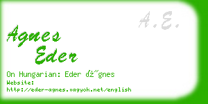 agnes eder business card